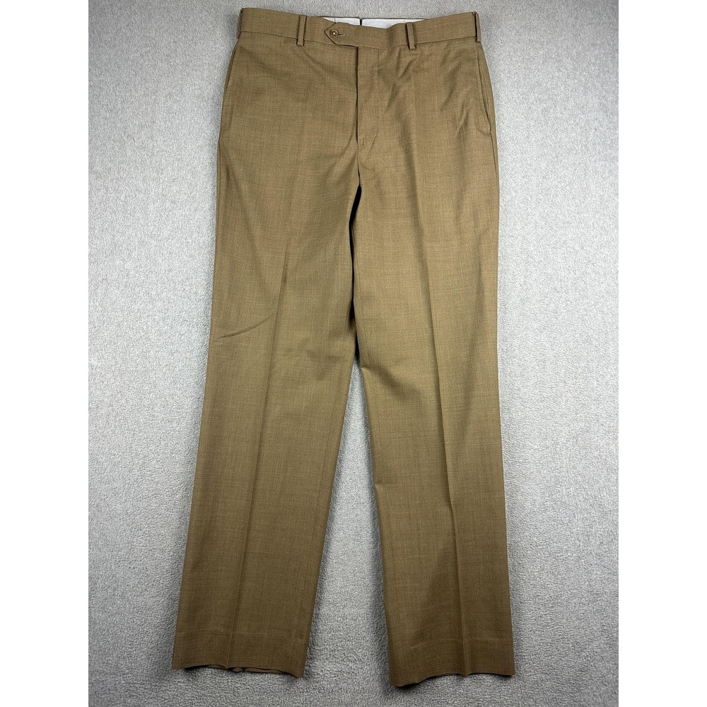 Brooks Brothers Dress Pants Men 35(34)x32 Country Club Madison Saxon Wool READ
